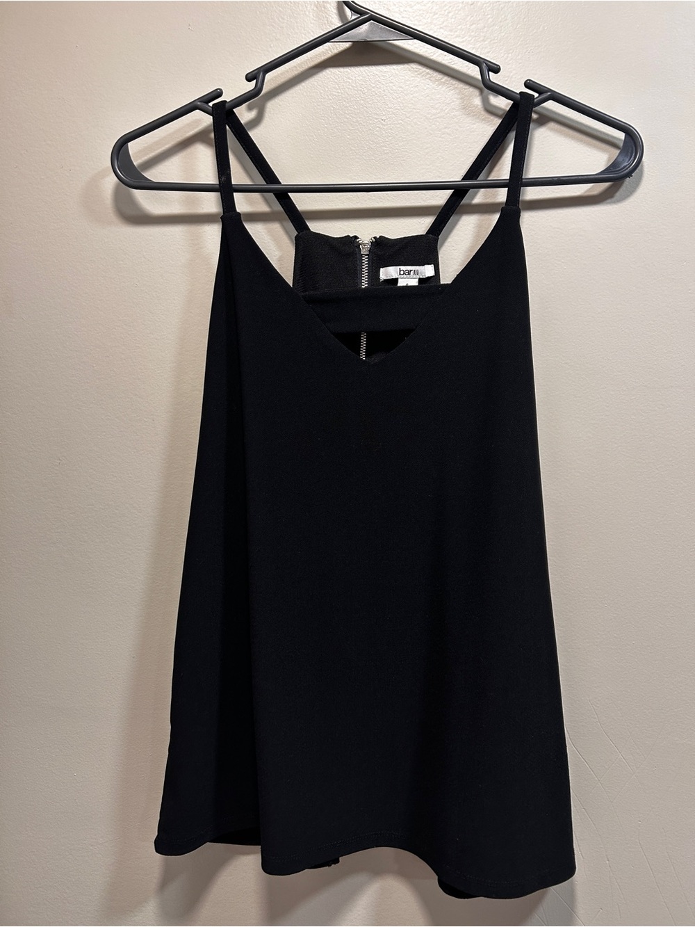 Bar III Black Double-Strap V-Neck Camisole